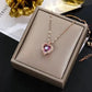 Ocean Heart Crystal Necklace - Glide Goods LLC