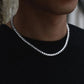 Three Prong Tennis Chain Necklace - Glide Goods LLC