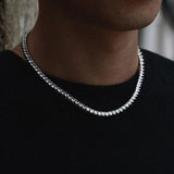 Three Prong Tennis Chain Necklace - Glide Goods LLC