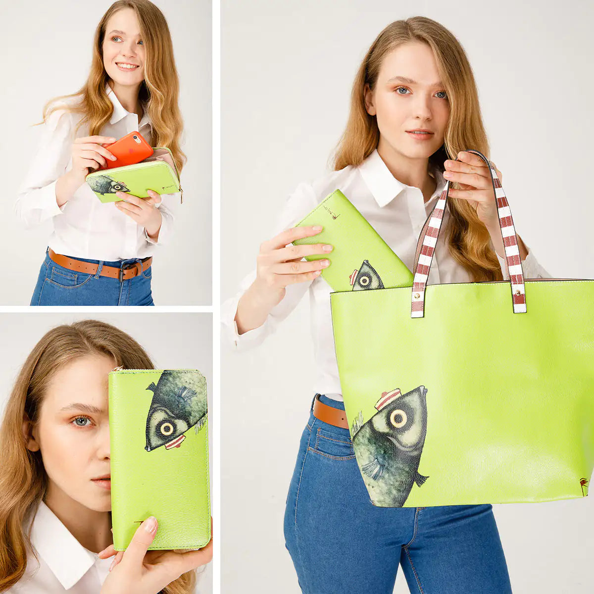 Biggdesign Pistachio Shoulder Bag and Wallet Set - Glide Goods LLC