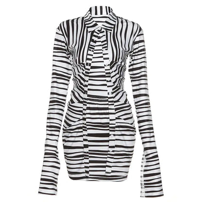 Kendra Striped Two Piece Skirt Set - Glide Goods LLC
