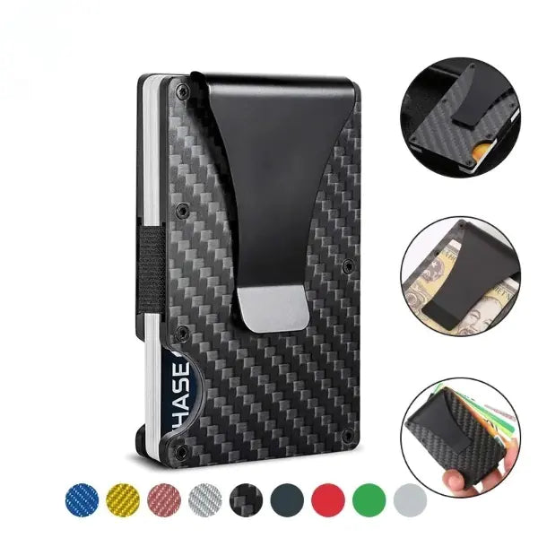 Carbon Fiber Slim Wallet for Men and Women - Glide Goods LLC