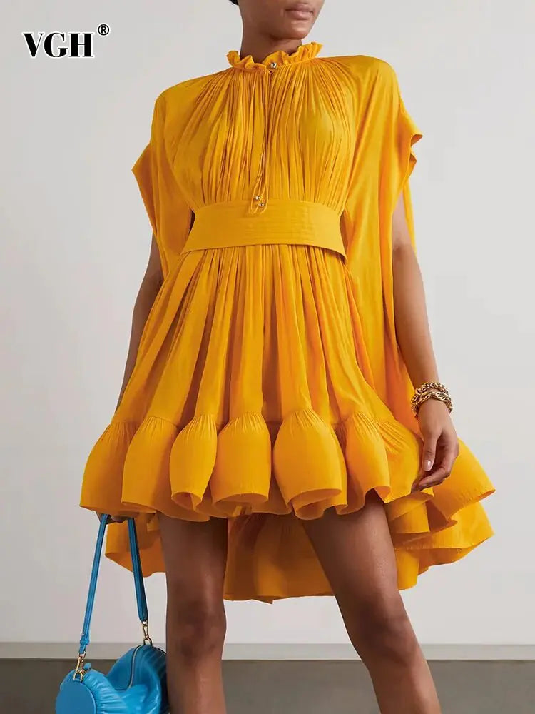 Asymmetrical Solid Mini Dresses For Women - Glide Goods LLC
