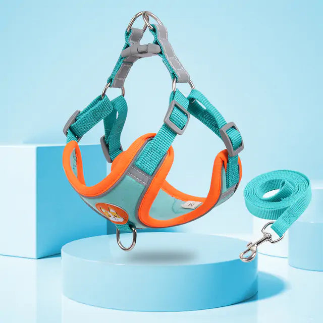 Reflective Pet Harness And Leash Set - Glide Goods LLC