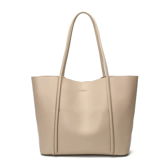 Luxury Split Leather Tote Bag for Women (One Piece) - Glide Goods LLC