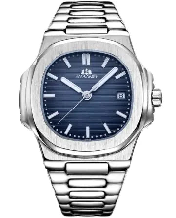 Mechanical Solid Steel Band Luminous Men's Watch with Calendar - Glide Goods LLC