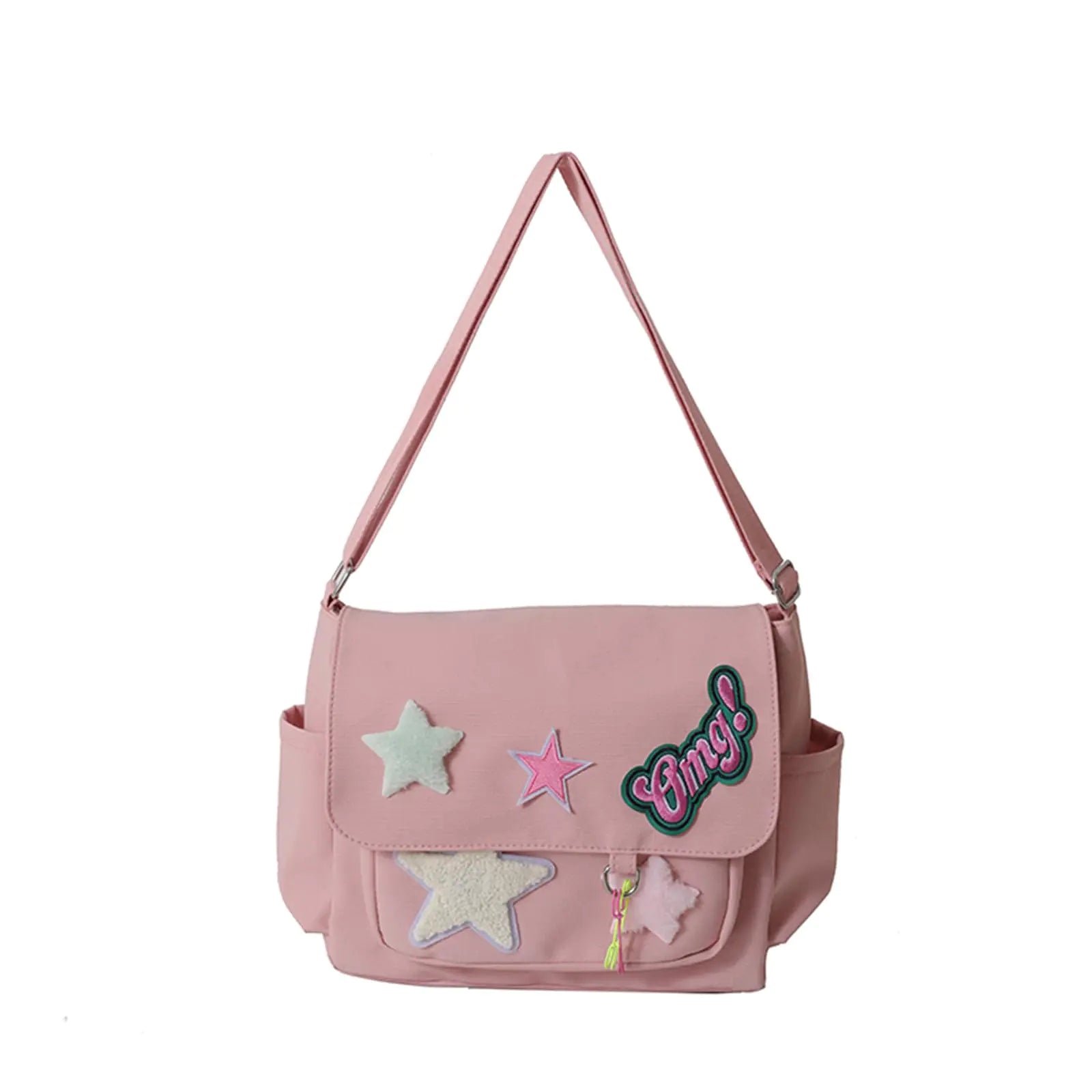 Extolove Cute Messenger Bag Canvas Crossbody Bags for Women Kawaii Messenger Bags Purses (B Pink) - Glide Goods LLC