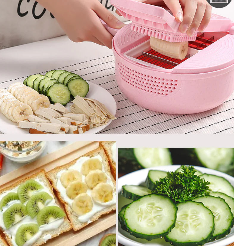 Press One-piece Multifunction cutter and slicer - Glide Goods LLC