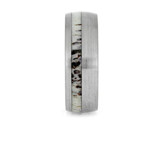 Antler and Whiskey Barrel Ring - Glide Goods LLC