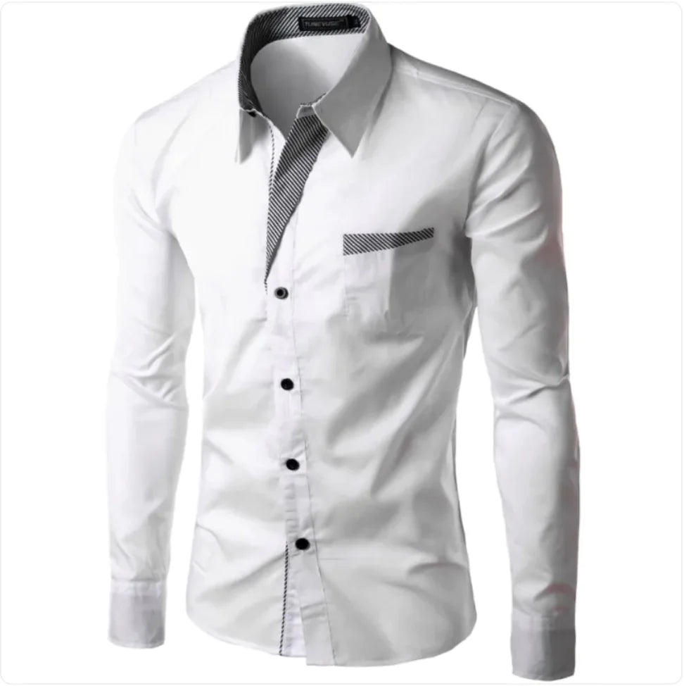 Simple Men's Long Sleeve Shirt - Glide Goods LLC