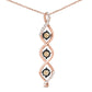 10K Two Toned Gold Plated .925 Sterling Silver 1/2 Cttw Round Diamond Twisted 18" Pendant Necklace (Champagne Color, I2-I3 Clarity) - Glide Goods LLC