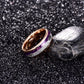 Purple and Rose Gold Arrow Tungsten Ring - Glide Goods LLC
