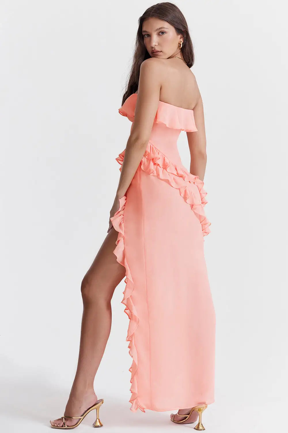 Strapless Suspender Evening Dress - Glide Goods LLC
