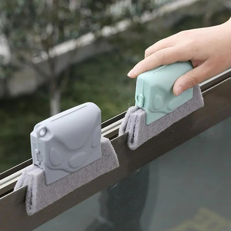 Window Groove Cleaning Tool with Brush and Cloth - Glide Goods LLC