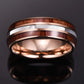 Koa Wood and Pearl Tungsten Ring - Glide Goods LLC