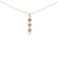 10K Two Toned Gold Plated .925 Sterling Silver 1/2 Cttw Round Diamond Twisted 18" Pendant Necklace (Champagne Color, I2-I3 Clarity) - Glide Goods LLC