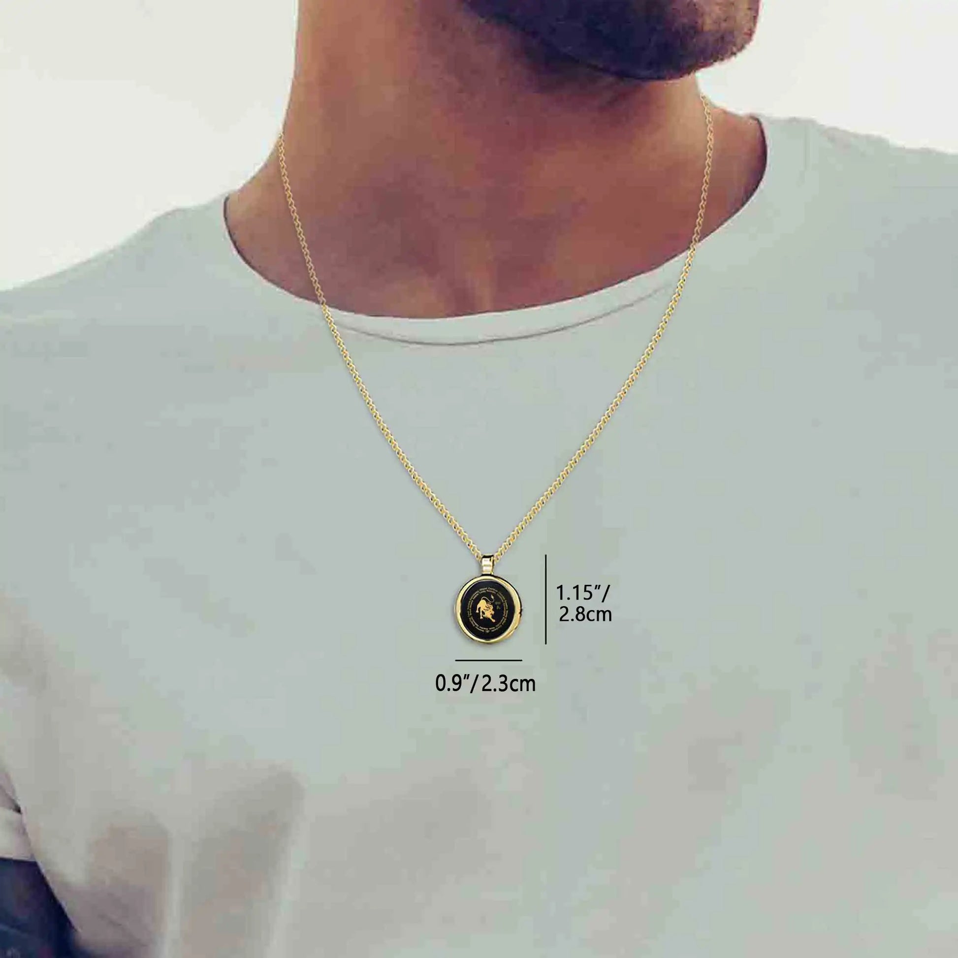 Leo Necklaces for Lovers of the Zodiac 24k Gold Inscribed - Glide Goods LLC