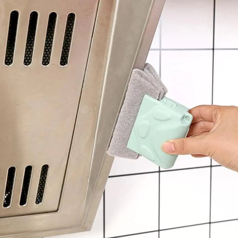 Window Groove Cleaning Tool with Brush and Cloth - Glide Goods LLC