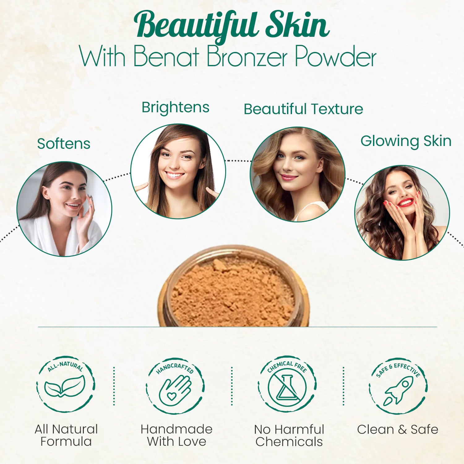 All-Natural Bronzer Loose Powder. Eco-Friendly. - Glide Goods LLC