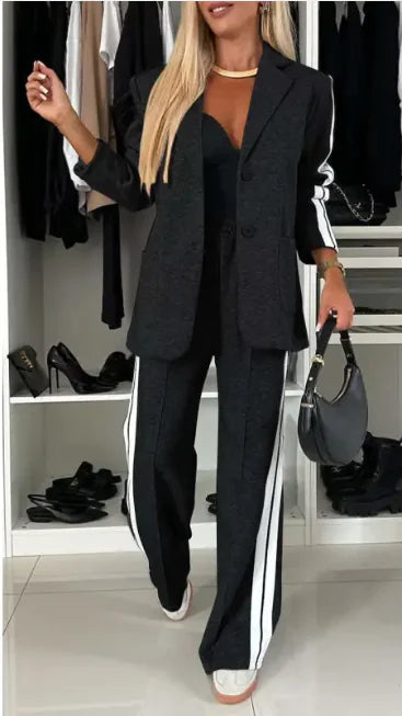 Seasonal Elegance Lapel Suit - Glide Goods LLC