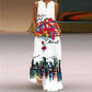V-Neck Sleeveless Pocket Dress with Digital Print - Glide Goods LLC
