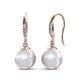 Betty Rose Gold Pearl Drop Earrings – Classic Elegance - Glide Goods LLC
