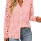Women’s Embroidered Eyelet Cotton Blouse – Elegant &amp; Chic - Glide Goods LLC