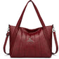 Spacious Genuine Leather Women's Bag - Black Tote (One) - Glide Goods LLC