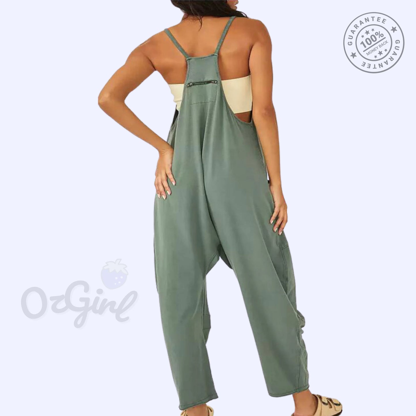 Sleeveless Overalls Jumpsuit