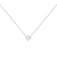 14k White Gold 1/4 Cttw Lab Grown Heart Shape Diamond Solitaire 18" Pendant Necklace (E-F Color, SI1-SI2 Clarity) - Glide Goods LLC