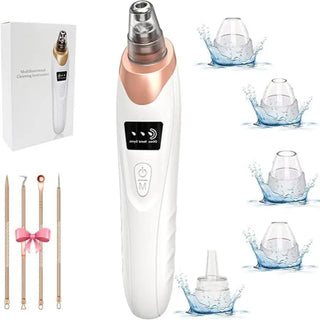 2024 Newest Blackhead Remover Pore Vacuum,Facial Pore Cleaner-5 Suction Power,5 Probes,Usb Rechargeable Blackhead Vacuum Kit Electric Acne Extractor Tool for Adult，Delivery 3-7 Days