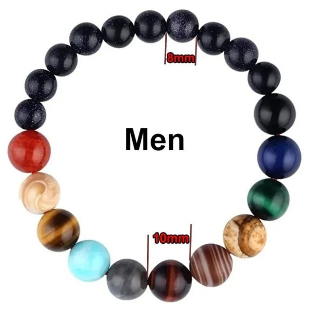 Eight Planets Natural Stone Bracelet - Glide Goods LLC