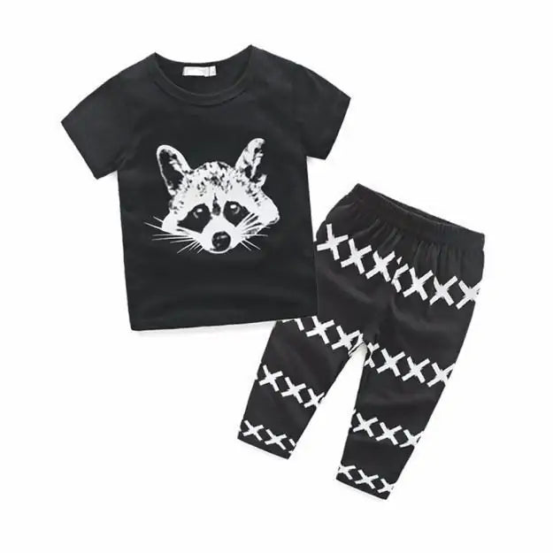 Boys Racoon 2Pieces Set - Glide Goods LLC