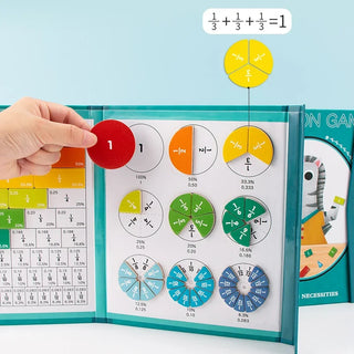 "Montessori Magnetic Fraction Learning Math Toy Set"