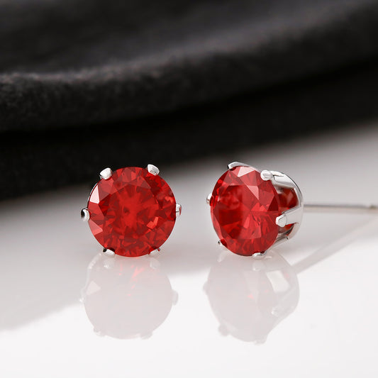 Red Cubic Zirconia Earrings - Glide Goods LLC