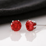 Red Cubic Zirconia Earrings - Glide Goods LLC