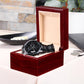Engraved Design Black Chronograph Watch - Glide Goods LLC