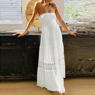 WOLFF Summer Off-Shoulder Lace Dress (One Piece)