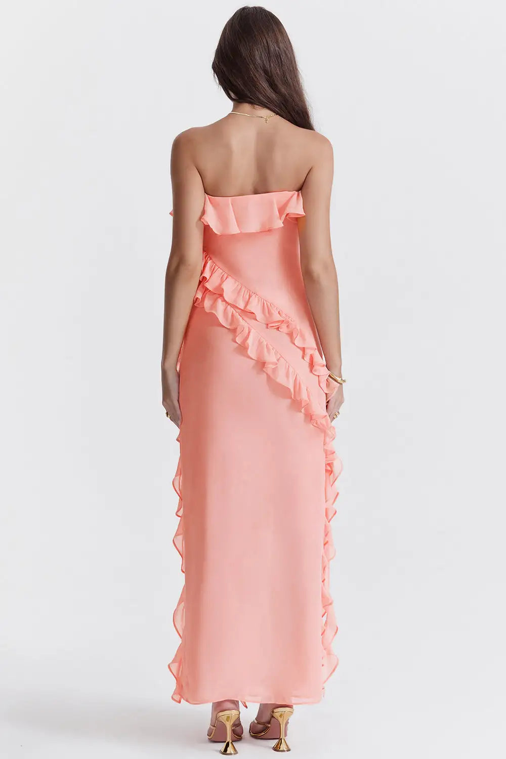 Strapless Suspender Evening Dress - Glide Goods LLC