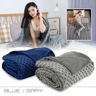 Luxurious Gray Velvet Weighted Blanket Cover - Soft & Breathable Sleep Comfort