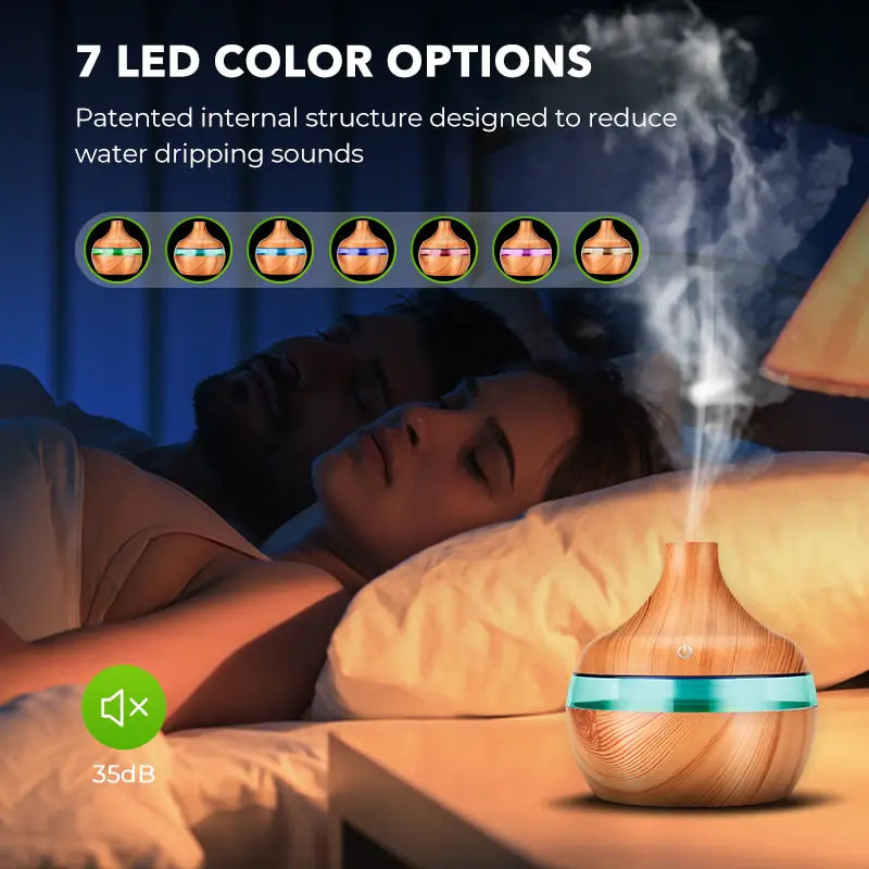 LED Wood Grain Humidifier - Glide Goods LLC