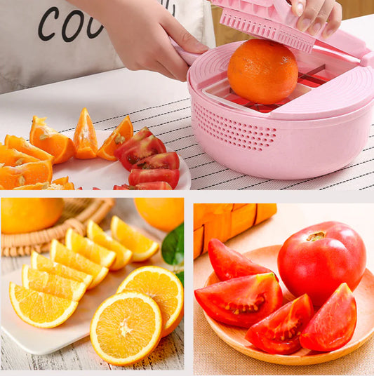 Press One-piece Multifunction cutter and slicer - Glide Goods LLC