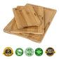 Wooden Cutting Boards for Kitchen with Juice Groove and Handles - Bamboo Chopping Boards Set of 3 - Wood Serving Trays - Glide Goods LLC