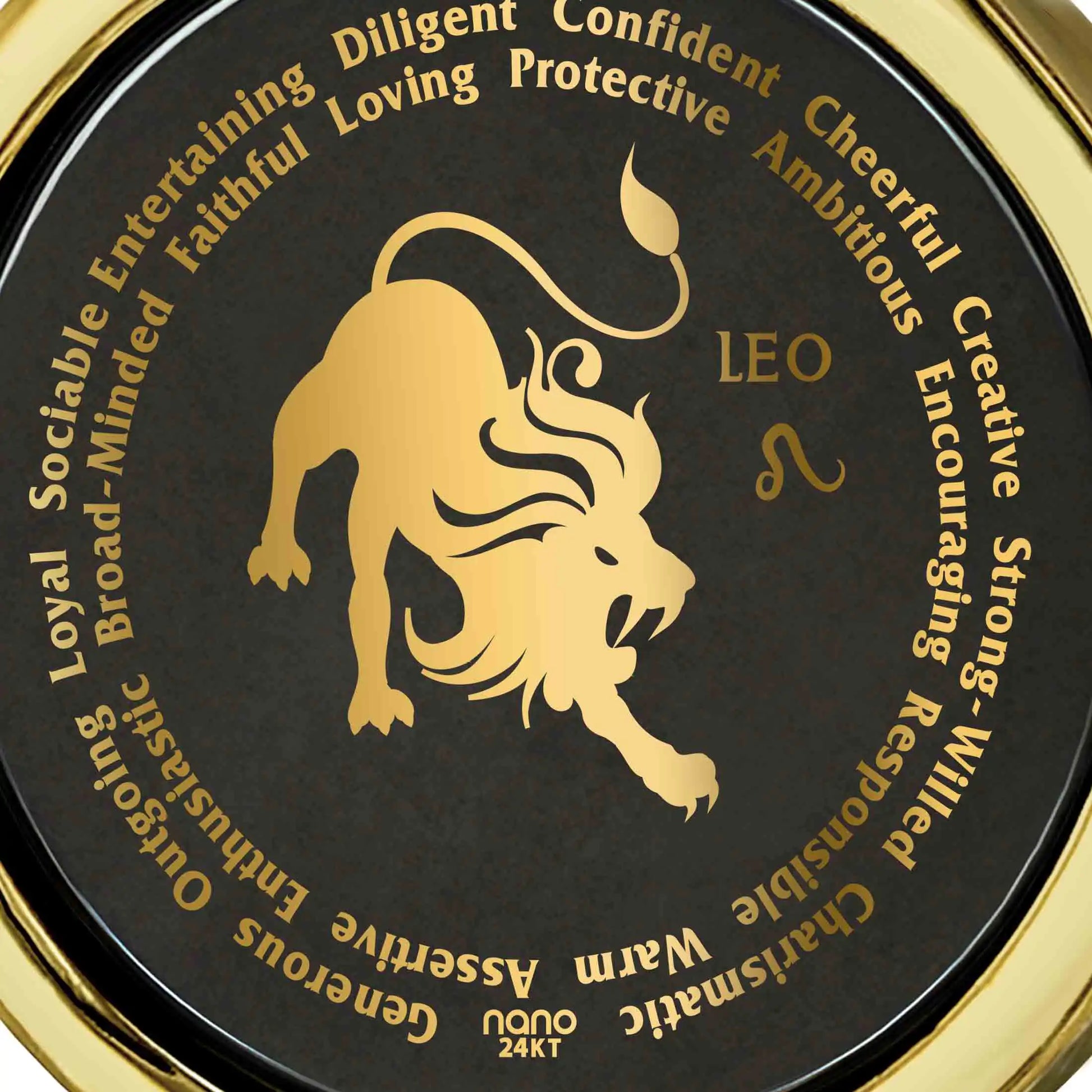 Leo Necklaces for Lovers of the Zodiac 24k Gold Inscribed - Glide Goods LLC