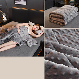 Luxurious Gray Velvet Weighted Blanket Cover - Soft & Breathable Sleep Comfort