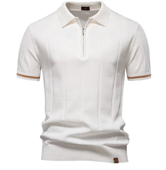 2025 Summer Men's Knit Cotton Polo Shirt (One Piece) - Glide Goods LLC