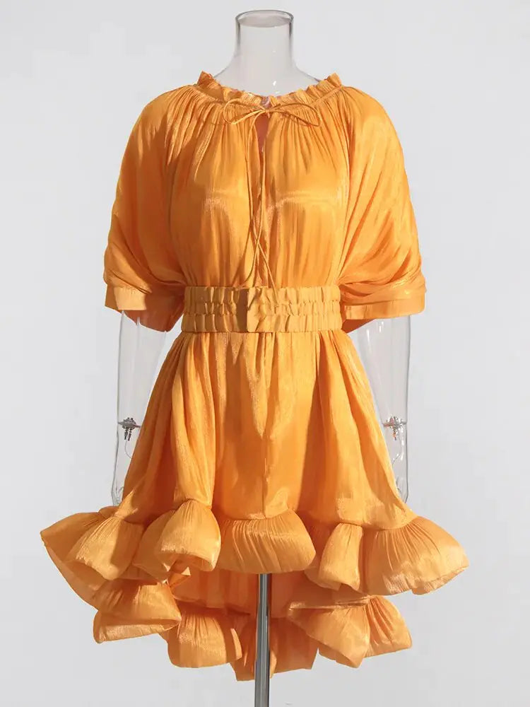 Asymmetrical Solid Mini Dresses For Women - Glide Goods LLC