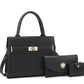 3-Piece Women's Handbag Set with Quality Leather - Glide Goods LLC