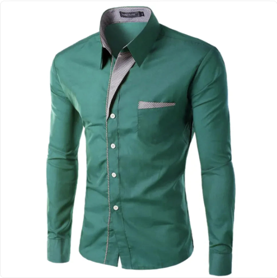 Simple Men's Long Sleeve Shirt - Glide Goods LLC