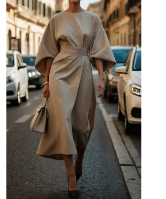 Juliette™ Elegant Belted Dress with Timeless Style - Glide Goods LLC